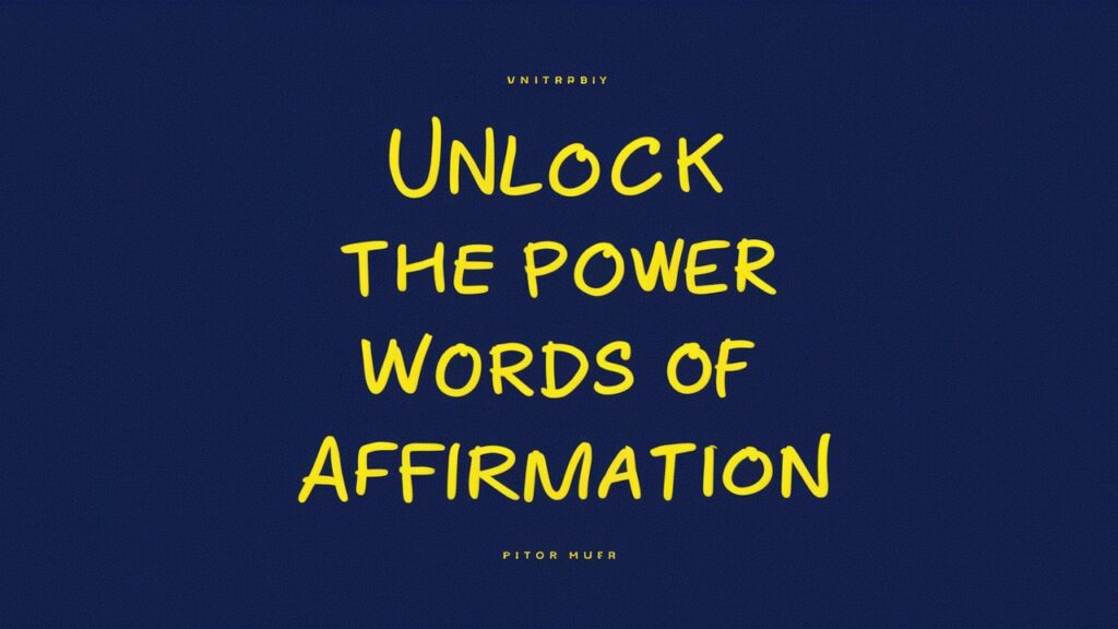 Unlock the Power of Words of Affirmation: Examples to Inspire Positive Change